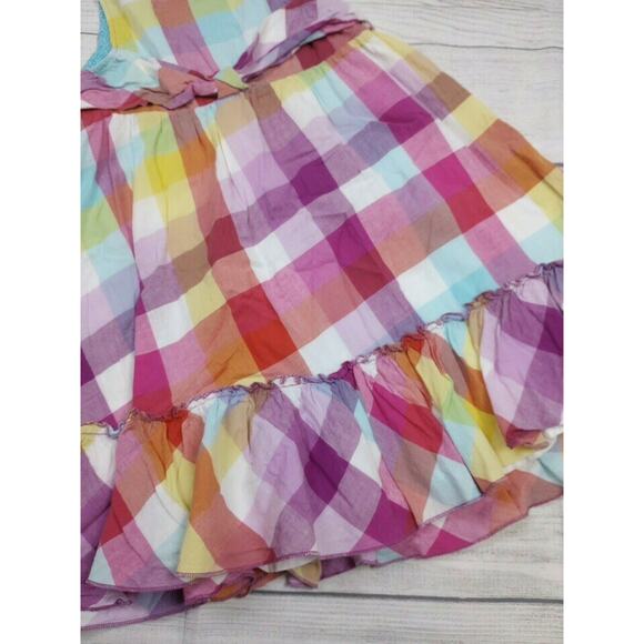 5 Deux Par Deux Colorful Check Tank Dress - Picture 3 of 7